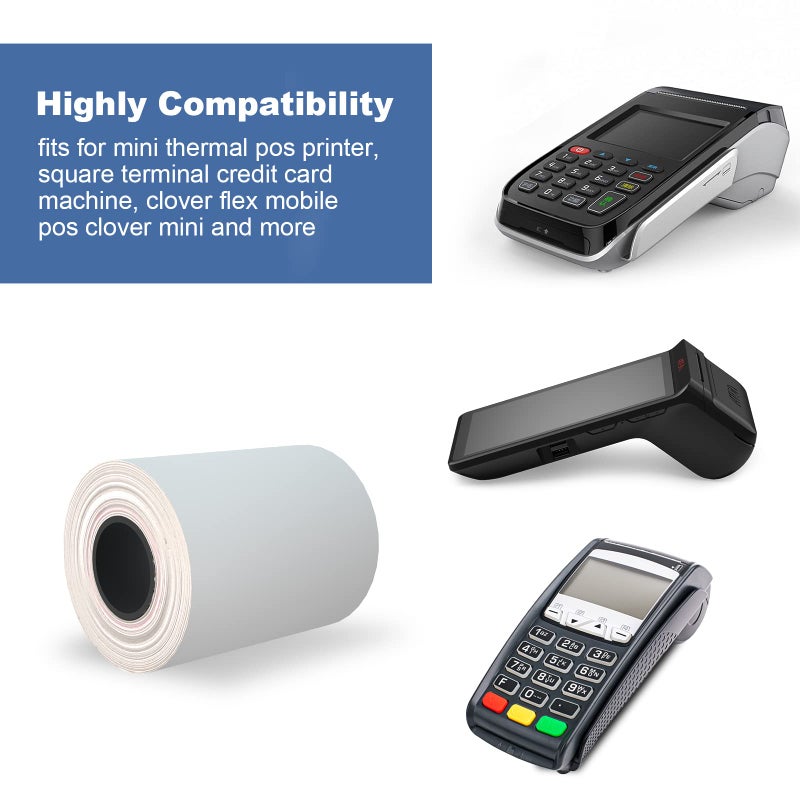 BESTEASY 2-1/4'' x 50' Thermal Receipt Paper Rolls - Cash Register Point of Sale Credit Card Paper - Premium Thermal Printer Paper (50 Rolls) - Image 4